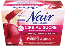 Nair™ Irresistible Candy Apple Sugar Wax for Legs, Body & Bikini with Moisturizing Apple & Sugar Cane Extract