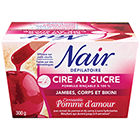 Cire au sucre L’irrésistible Pomme d'amour de Nair pour les jambes, le corps et le Bikini avec des extraits de pomme et de canne à sucre hydratants