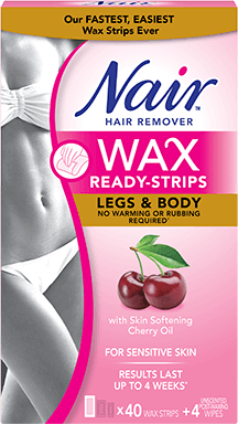 Nair™ WAX READY-STRIPS for Legs & Body with Skin Softening Cherry Oil