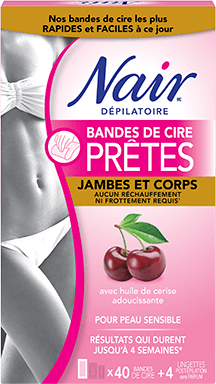 Nair™ WAX READY-STRIPS for Legs & Body with Skin Softening Cherry Oil