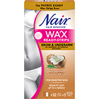 Nair™ WAX READY-STRIPS for Bikini & Underarm with Nourishing Coconut Milk Oil
