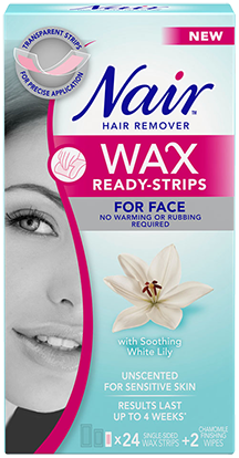 Nair™ WAX READY-STRIPS for Face with Soothing White Lily | Nair™ - #1 Hair  Removal & Depilatory Brand