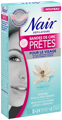 Nair™ WAX READY-STRIPS for Face with Soothing White Lily