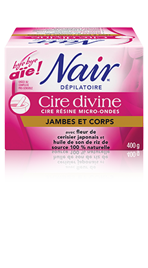 Nair™ Cire divine™ Microwave Resin Wax for Legs & Body with Japanese Cherry Blossom & 100% Naturally Sourced Rice Bran Oil