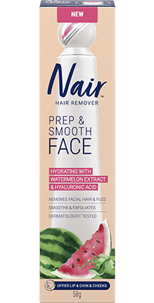 Nair Prep & Smooth Face – Hydrating with Watermelon Extract & Hyaluronic Acid