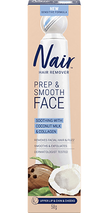 Nair Prep & Smooth Face – Soothing with Coconut Milk & Collagen