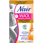 Nair™ WAX READY-STRIPS For Legs And Body with Milk & Honey