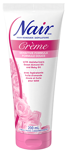 Nair™ Cream Sensitive Formula with Moisturizing Sweet Almond Oil & Softening Baby Oil